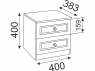  Тумба прикроватная Беатрис М12 ШхВхГ 400х400х383 мм