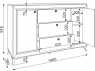 Комод Саванна М02 ШхВхГ 1405х916х510 мм 