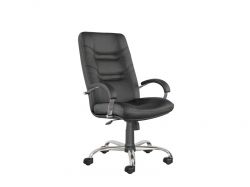 Кресло для руководителя Minister steel chrome PU01 черное