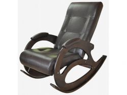 Кресло-качалка К 5-3 кожзам коричневый