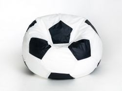 Кресло-мешок Футбольный мяч большой Бело-черный