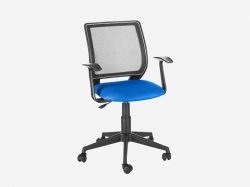 Кресло офисное Эксперт Т-эрго ткань черная-В-10 синяя