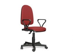 Кресло офисное Prestige Lux gtpPN S16 ткань черно-красная