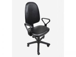 Кресло офисное Престиж Самба кожзам черный