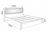 Кровать 1600 с настилом и мягкой спинкой Беатрис М09 орех гепланкт