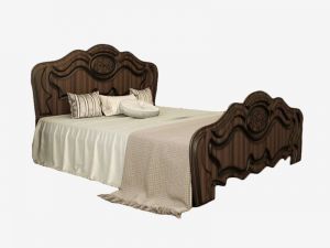 Кровать 1600 Жасмин ясень шимо темный-текстура шамони