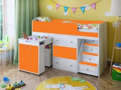 Кровать-чердак Малыш винтерберг-оранжевый