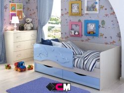 Кровать детская Алиса МДФ Голубой