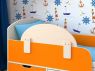 Кровать Малыш Мини Дуб молочный-Оранжевый