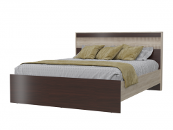 Кровать с основанием 1600 Румба 4-1824 Дуб Сонома-Венге