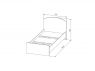 Кровать Сканди КРД900.1 дуб бунратти-белый глянец