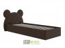 Кровать Тедди 900 с ПМ ткань коричневая