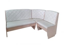 Кухонный диван Барон-2 стандарт дуб млечный-экокожа беж