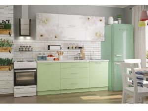 Кухонный гарнитур Флоренс 2000 белый-зеленый