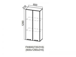Пенал-надстройка 600 ПН600-720 Модерн 600х1290х316