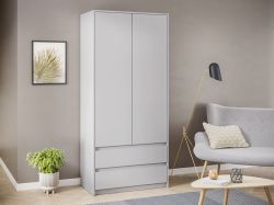 Шкаф 2-х дверный Айден ШК06-900 серый