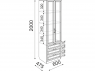 Шкаф 2-х створчатый с ящиками Остин М04