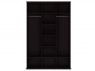 Шкаф 3-х дверный с зеркалом Парма венге-экокожа кайман темный