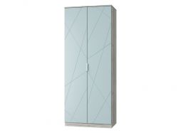 Шкаф для одежды 2-х дверный без зеркала Лагуна МДФ Серо-голубой