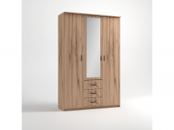 Шкаф комбинированный с зеркалом Дуэт Люкс дуб вотан
