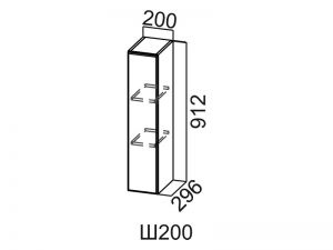 Шкаф навесной 200 Ш200-912 Вектор СВ 200х912х296