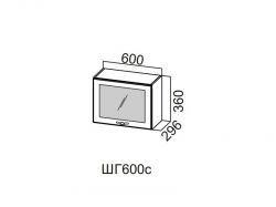 Шкаф навесной горизонтальный со стеклом 600 ШГ600с-360 360х600х296мм Прованс