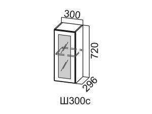 Шкаф навесной со стеклом Ш300с Модус СВ 300х720х296