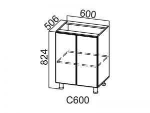 Стол-рабочий 600 С600 Вектор 600х824х506